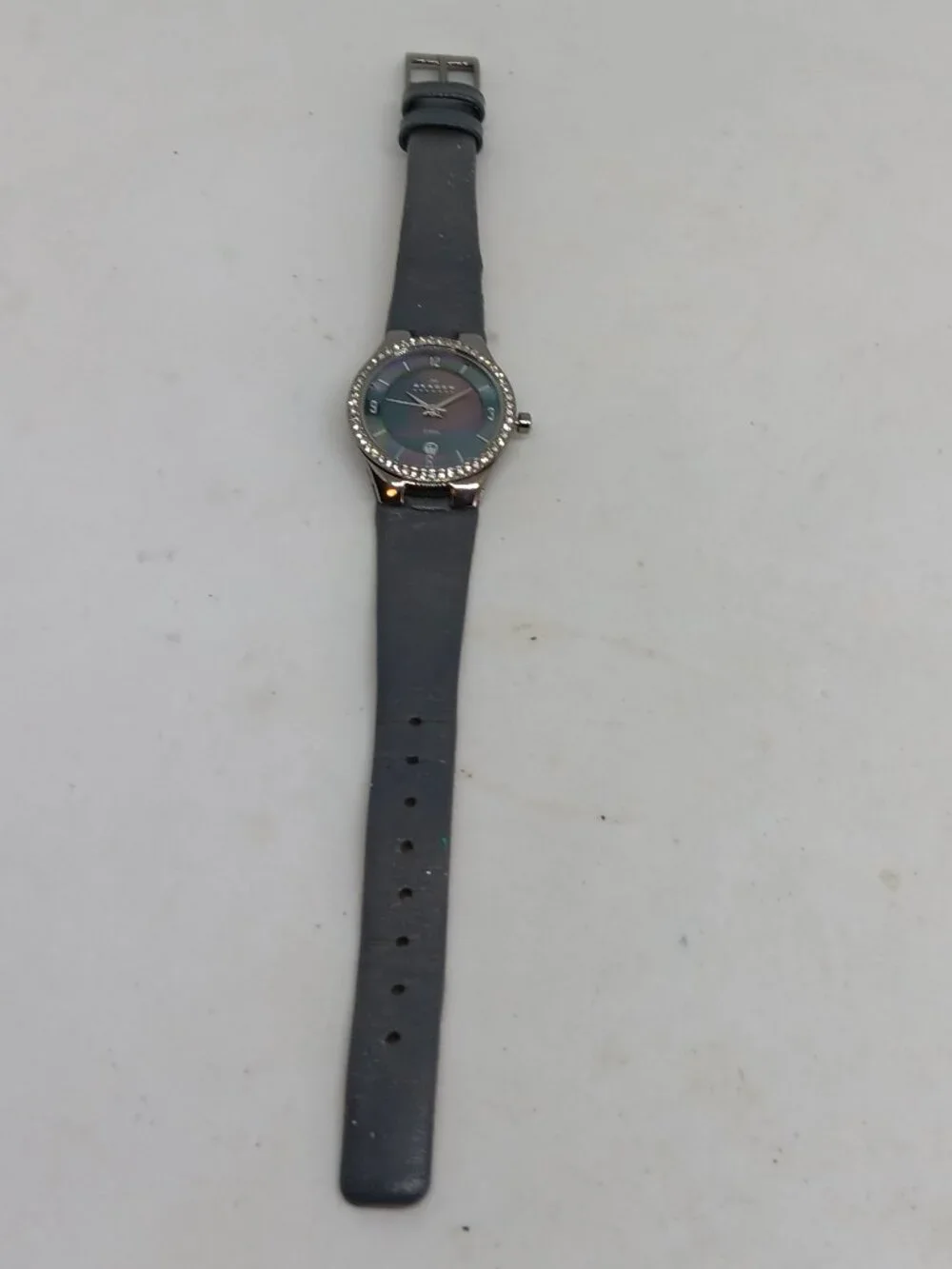 Skagen 630SMLM Women's 27mm Slim Profile Crystal Accent MOP Dial Quartz Watch